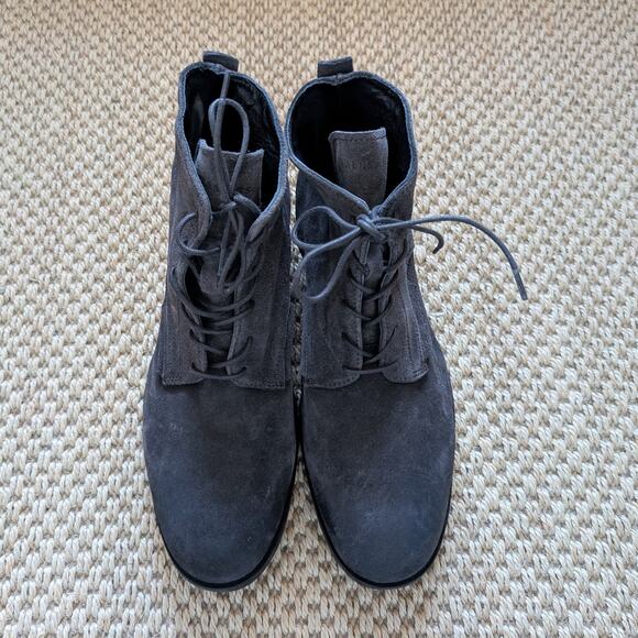 AllSaints Woody Suede Chukka Boots Men’s Sz 10 Gray Lace-Up Round Toe main image 9